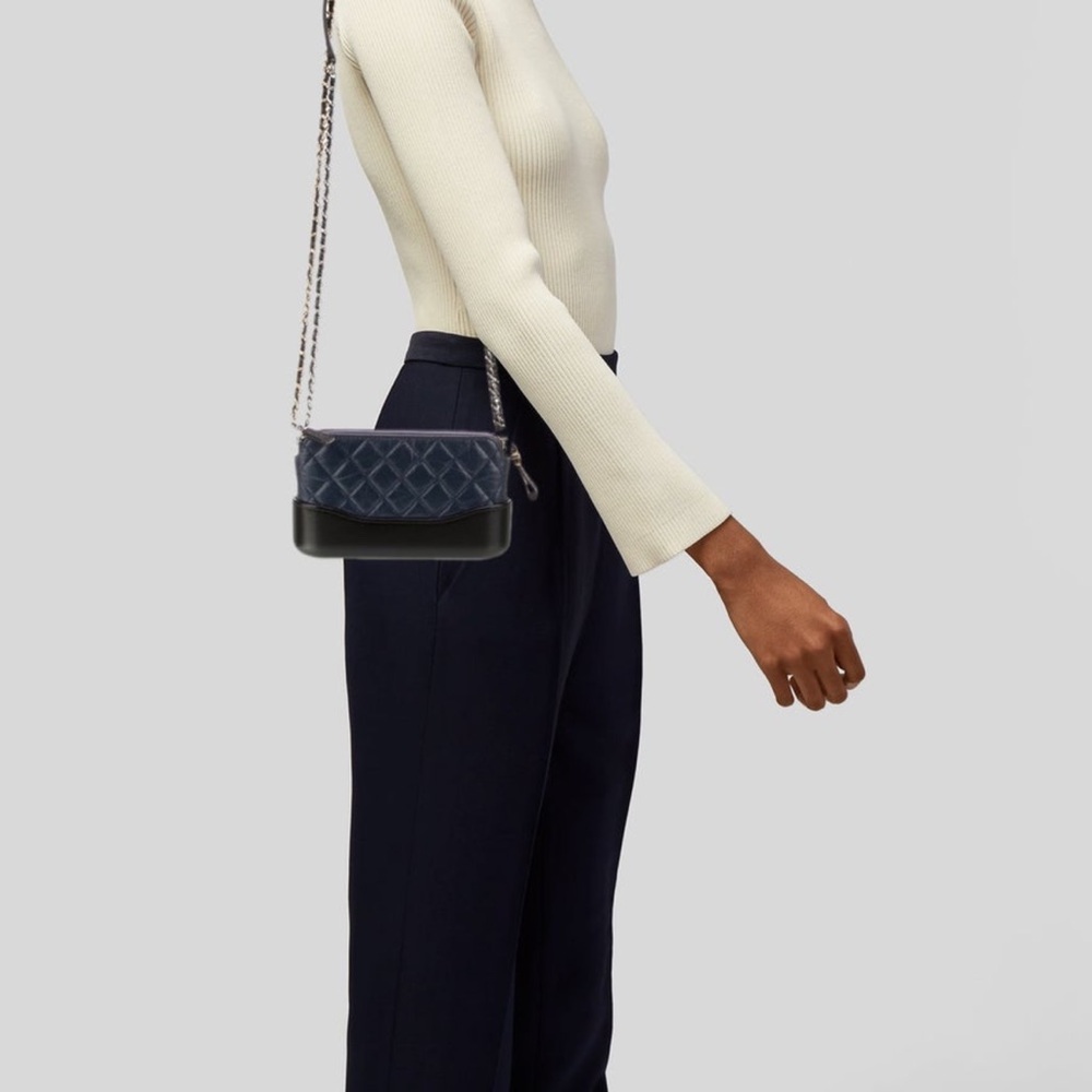 Chanel Gabrielle Clutch with Chain Navy/Black - Picture 9 of 10